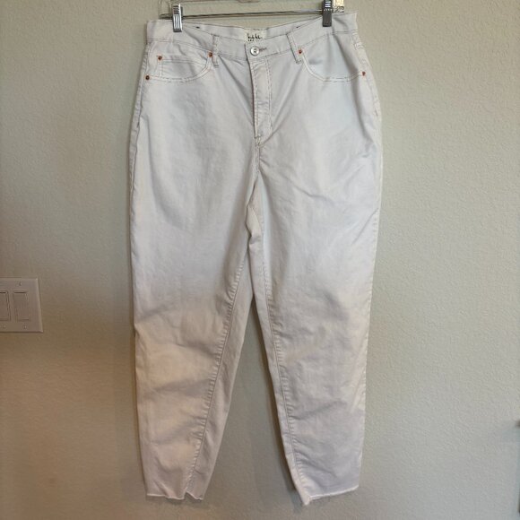 Nicole Miller Nomad Super High Rise Taper White Jeans - Picture 1 of 6